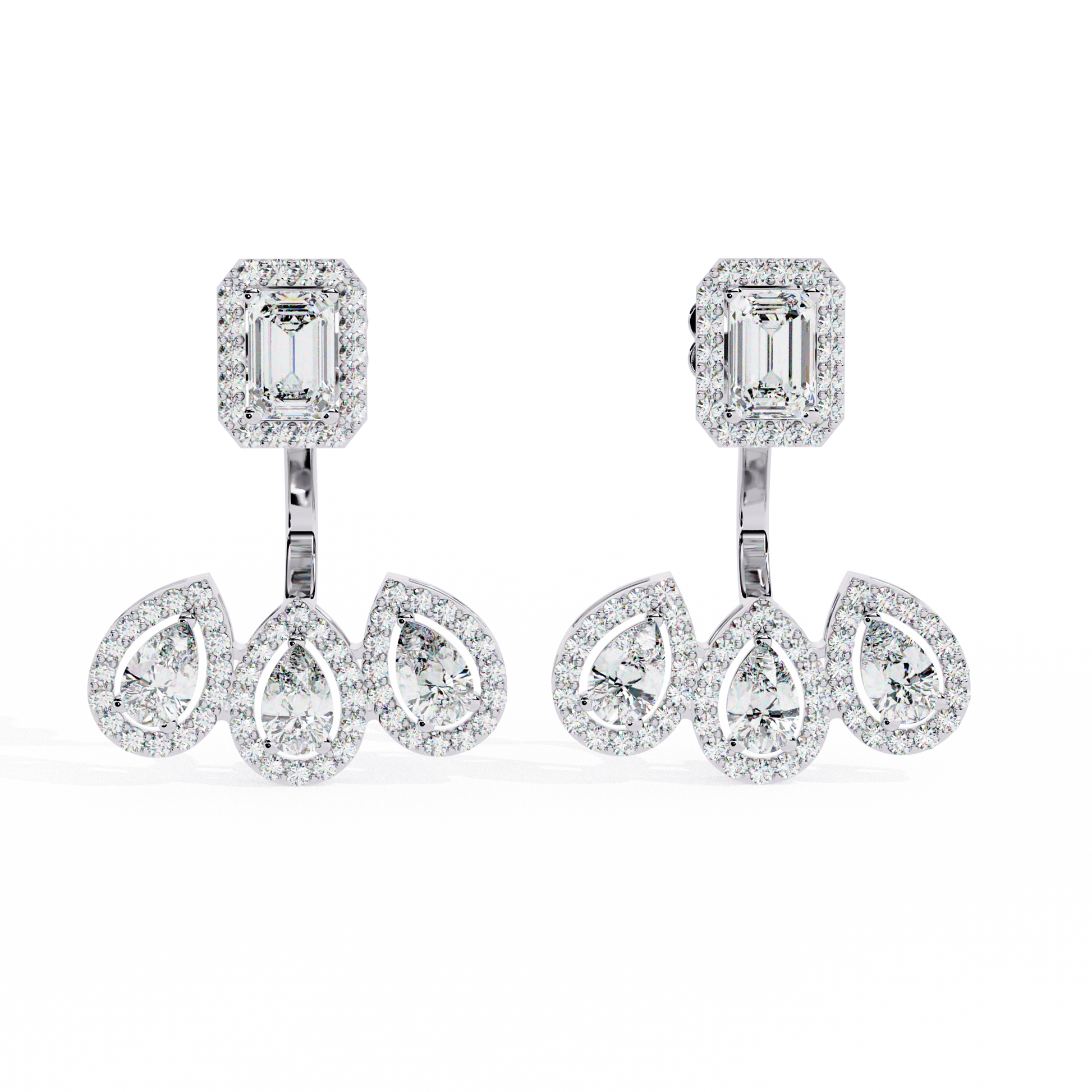 White Gold / Moissanite, White Gold / Lab Grown