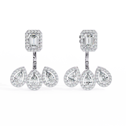 White Gold / Moissanite, White Gold / Lab Grown