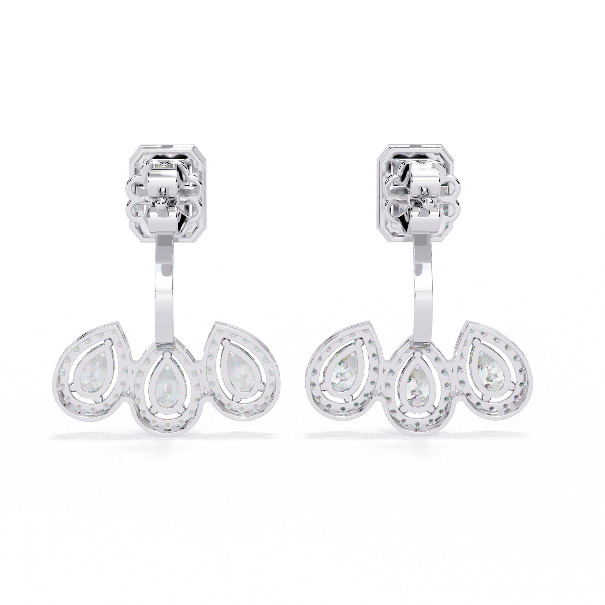 White Gold / Moissanite, White Gold / Lab Grown