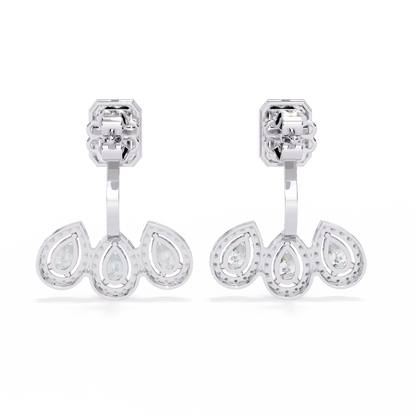 White Gold / Moissanite, White Gold / Lab Grown