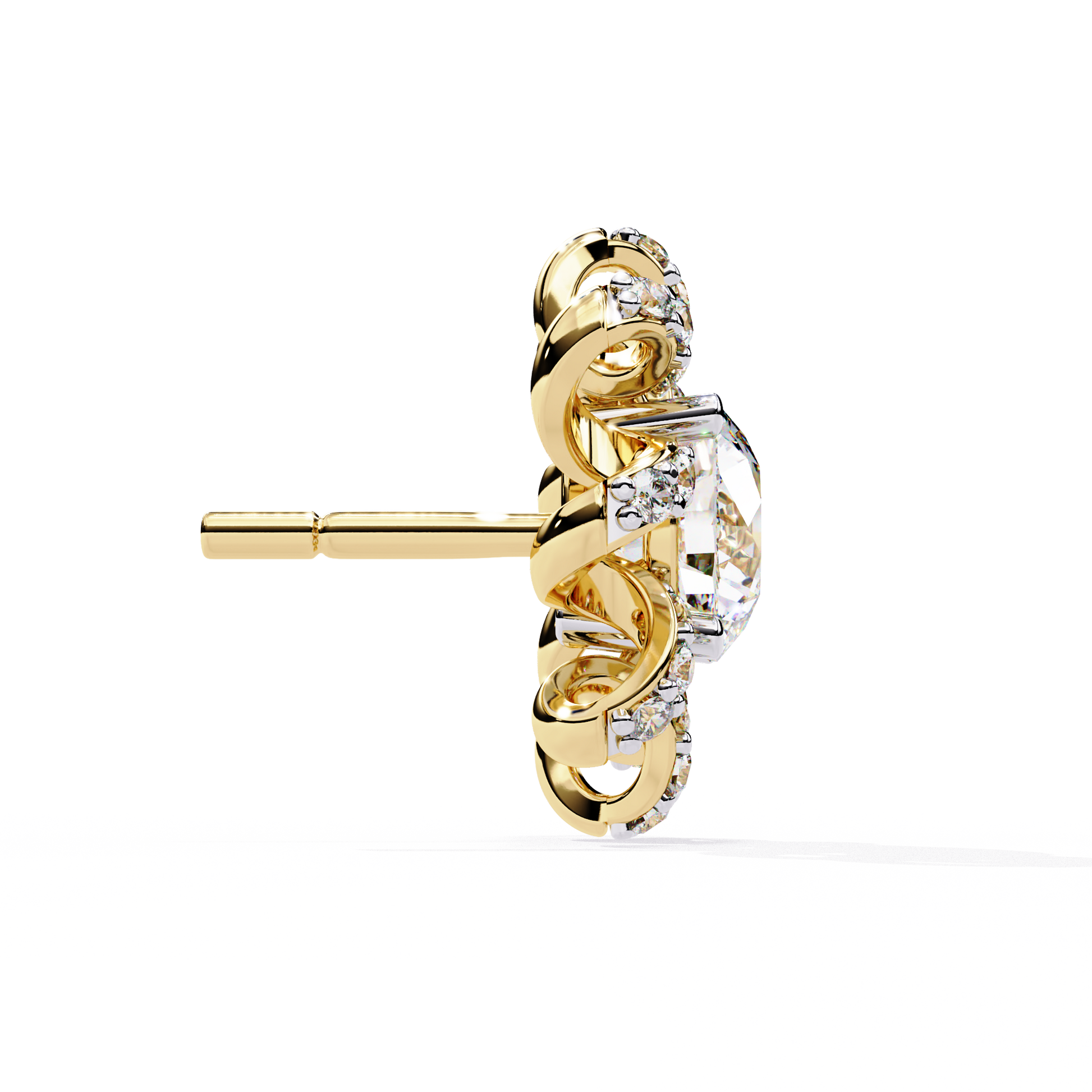 Yellow Gold / Moissanite, Yellow Gold / Lab Grown