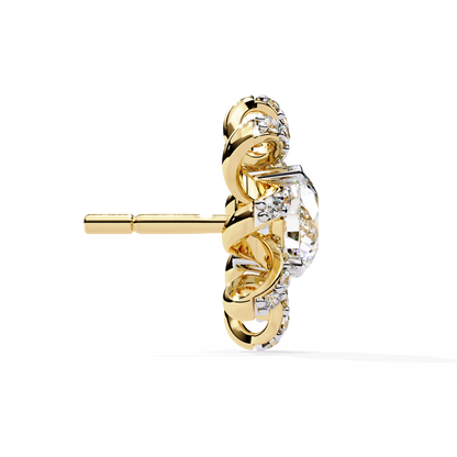 Yellow Gold / Moissanite, Yellow Gold / Lab Grown