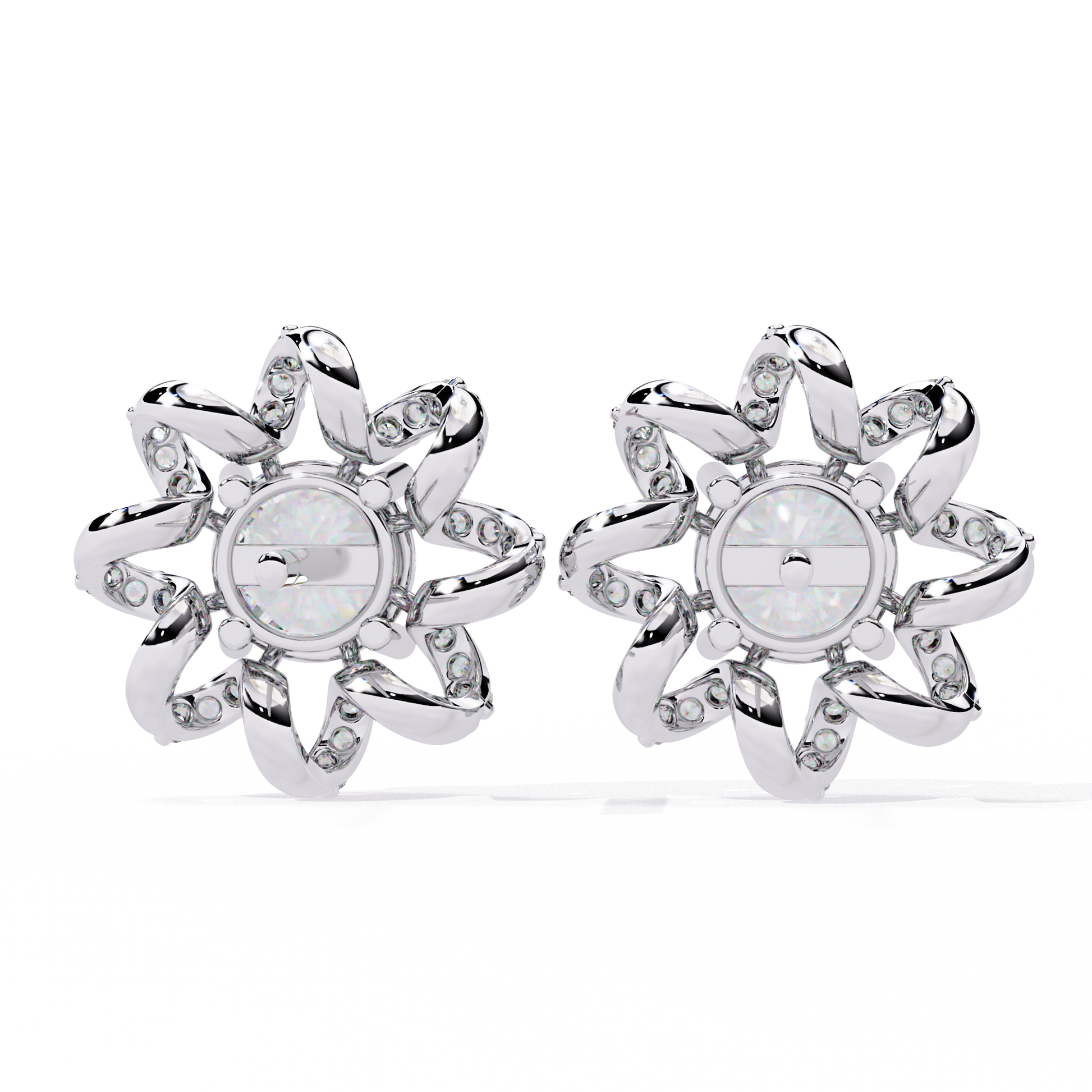 White Gold / Moissanite, White Gold / Lab Grown