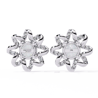 White Gold / Moissanite, White Gold / Lab Grown