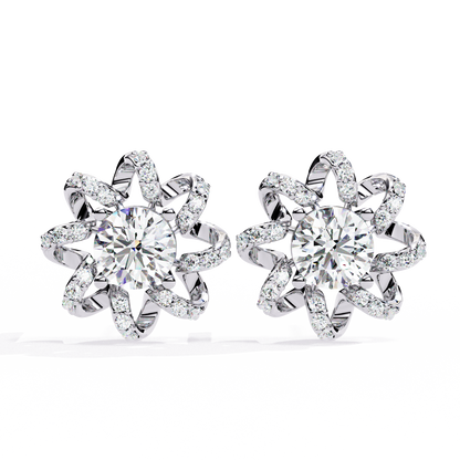 White Gold / Moissanite, White Gold / Lab Grown