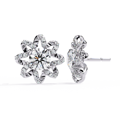 White Gold / Moissanite, White Gold / Lab Grown