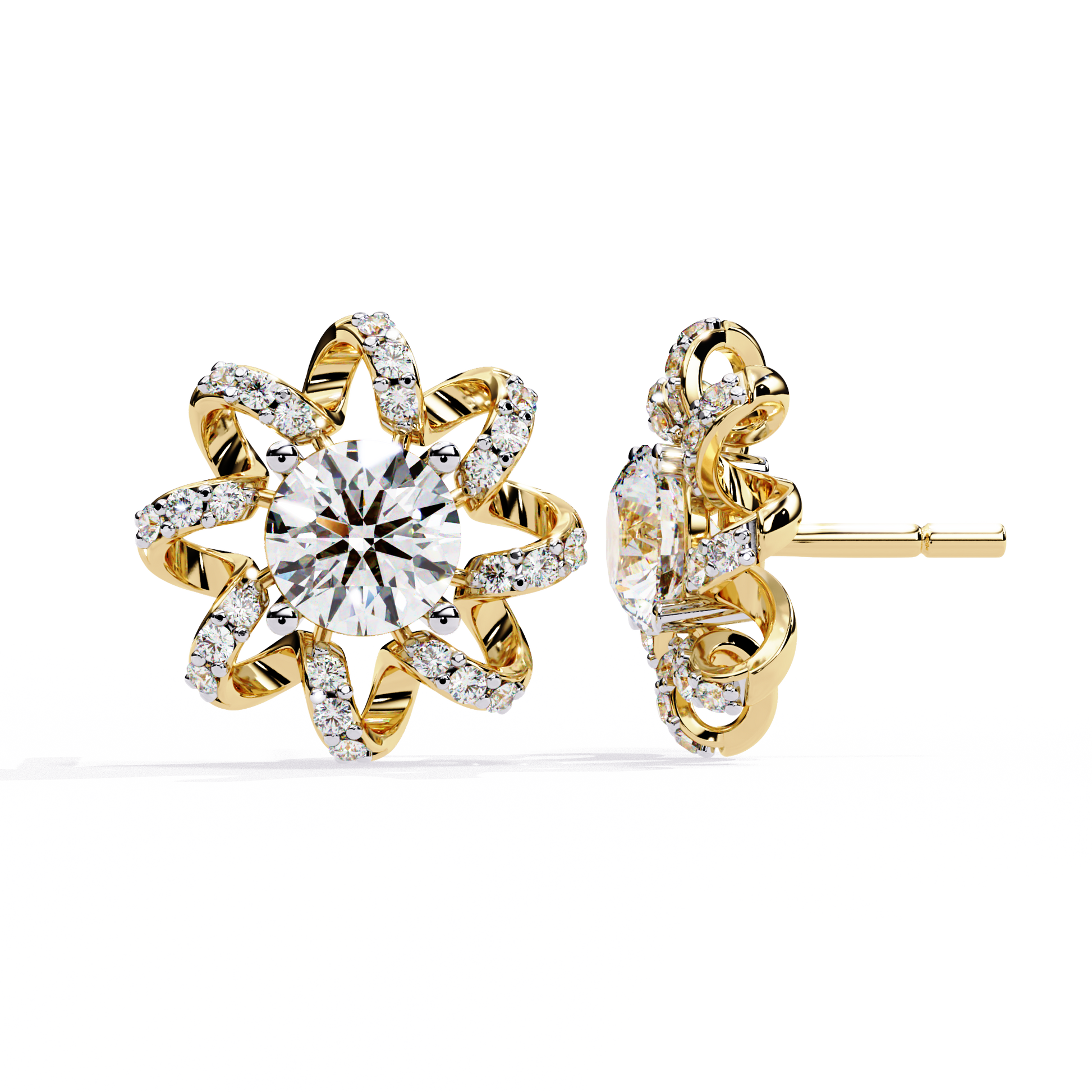 Yellow Gold / Moissanite, Yellow Gold / Lab Grown