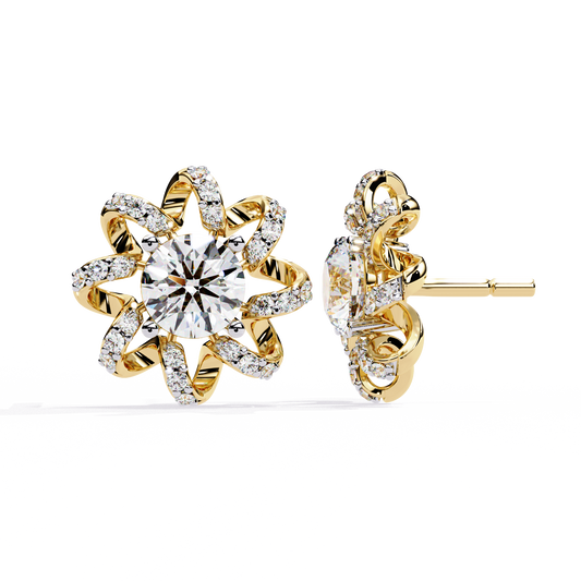 Yellow Gold / Moissanite, Yellow Gold / Lab Grown