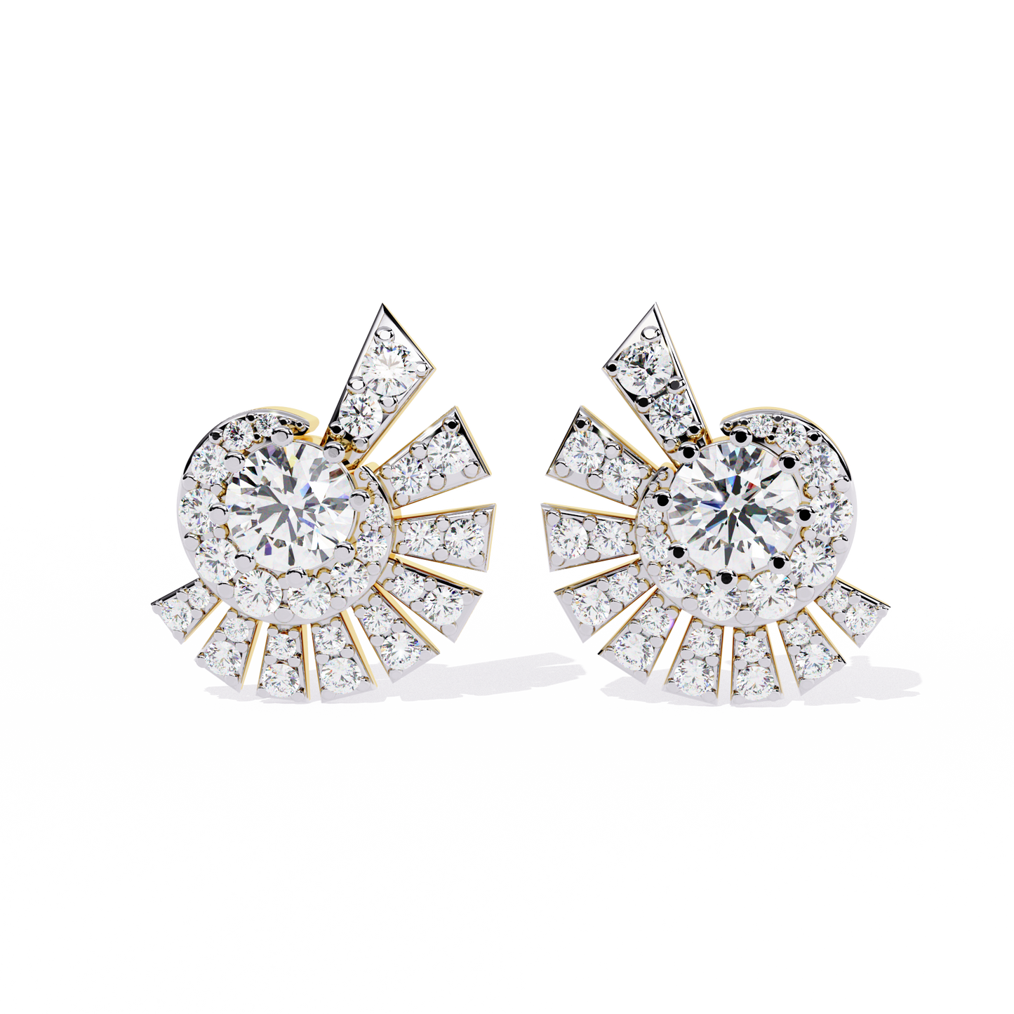 yellow gold / moissanite, yellow gold / lab grown