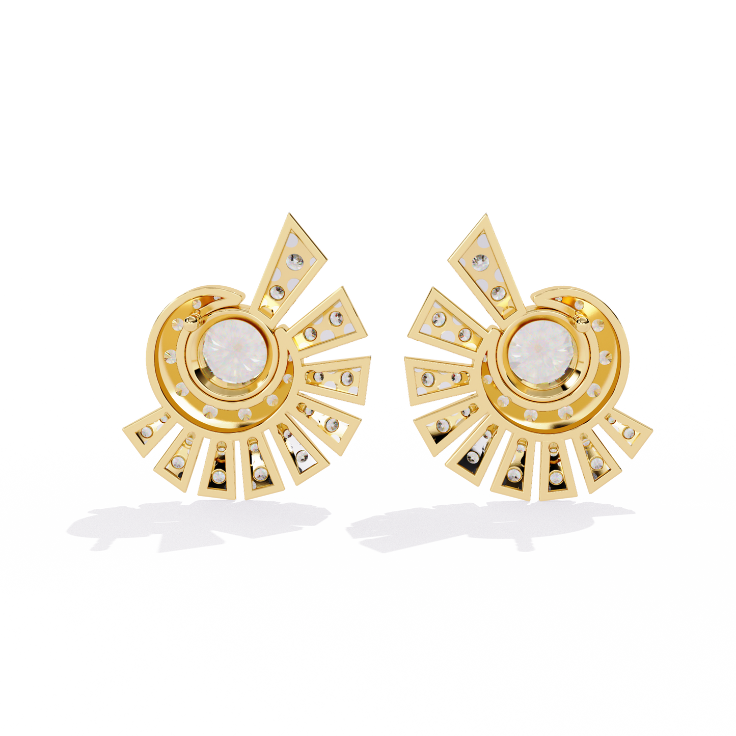yellow gold / moissanite, yellow gold / lab grown