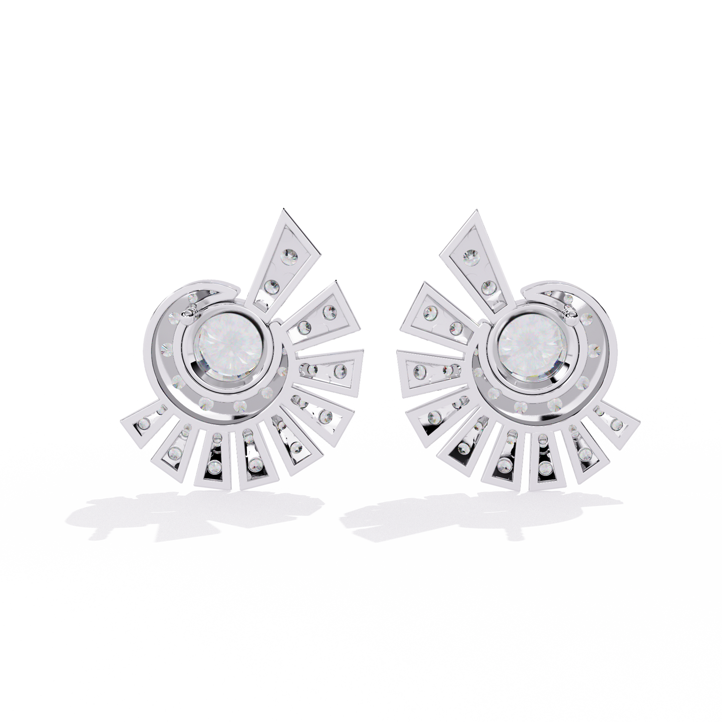 white gold / moissanite, white gold / lab grown