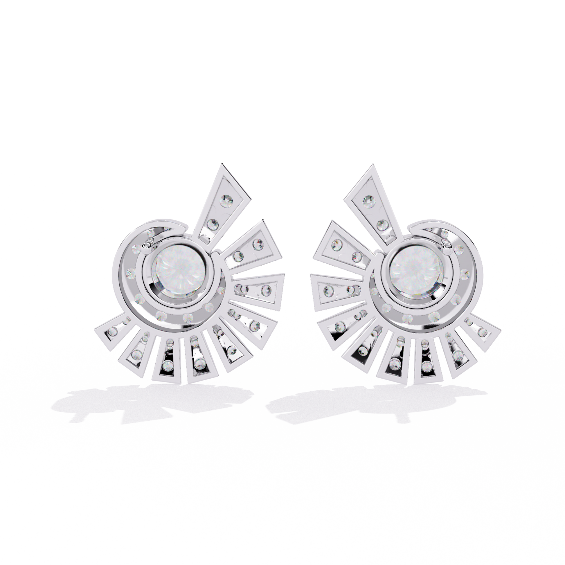 White Gold / Moissanite, White Gold / Lab Grown