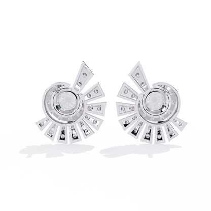 White Gold / Moissanite, White Gold / Lab Grown