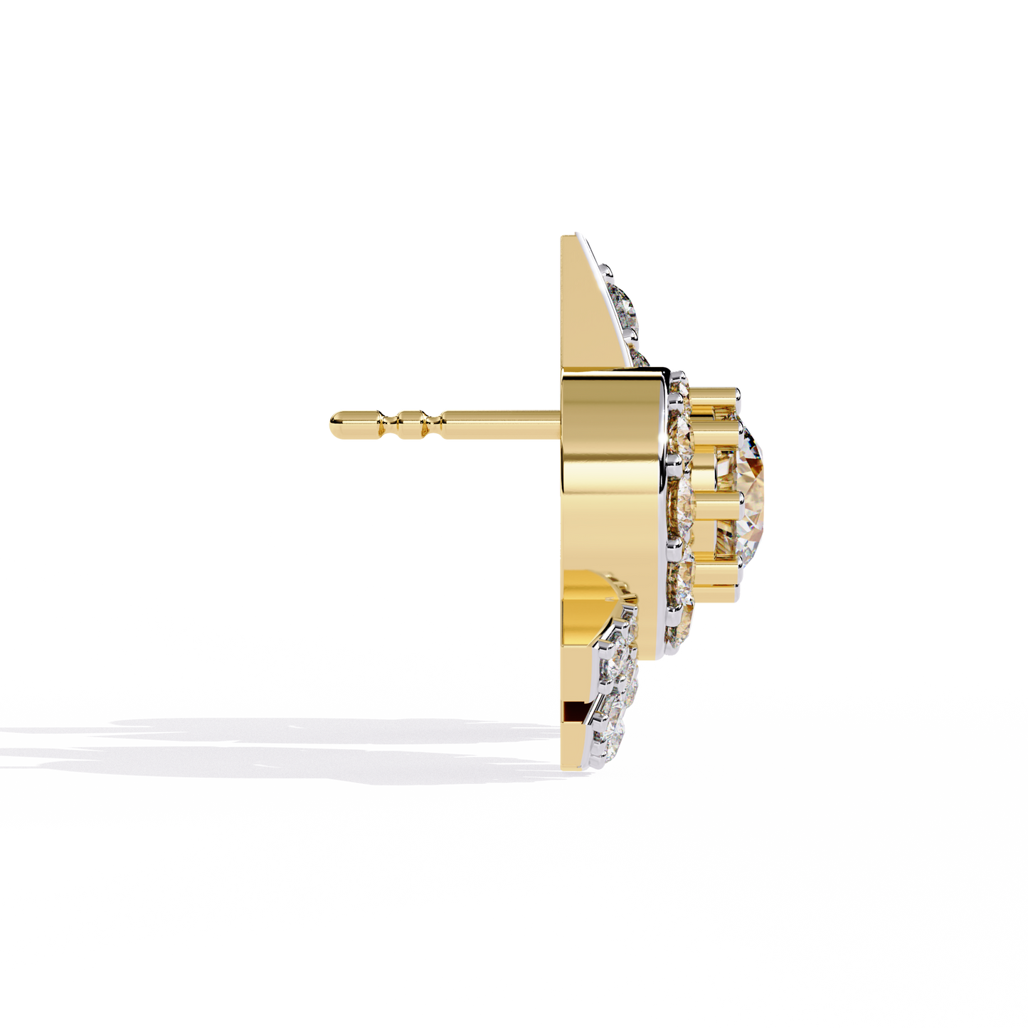yellow gold / moissanite, yellow gold / lab grown
