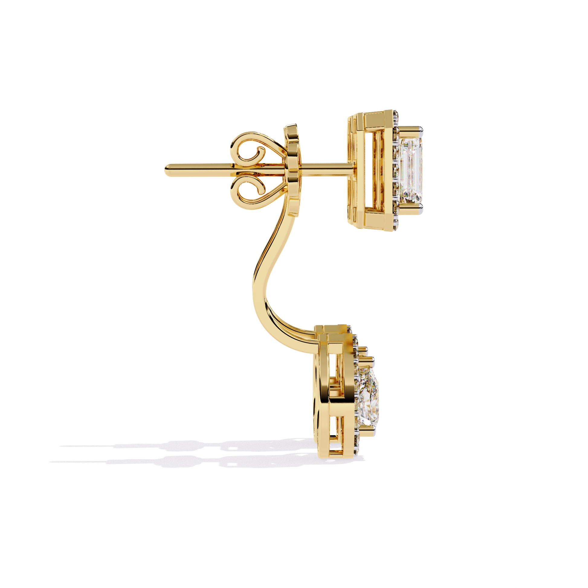 Yellow Gold / Moissanite, Yellow Gold / Lab Grown