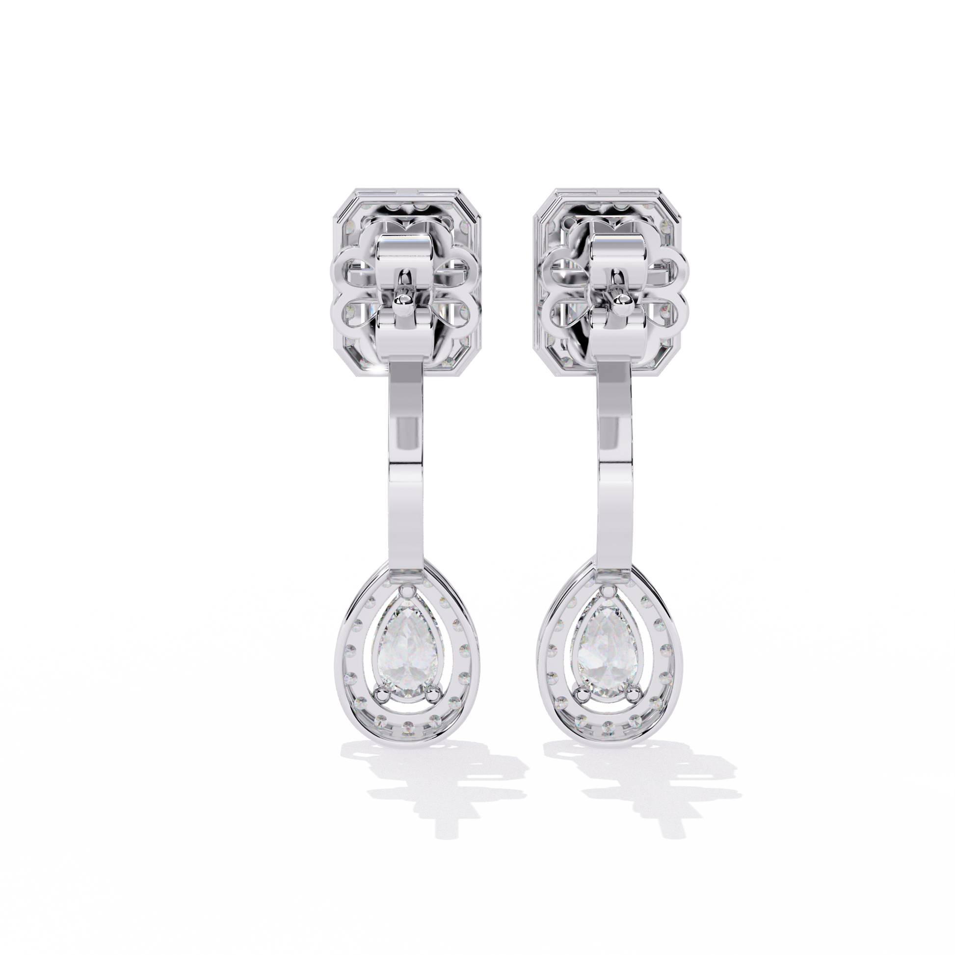 White Gold / Moissanite, White Gold / Lab Grown
