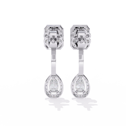 White Gold / Moissanite, White Gold / Lab Grown