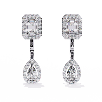 White Gold / Moissanite, White Gold / Lab Grown