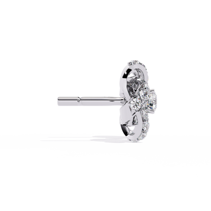 White Gold / Moissanite, White Gold / Lab Grown