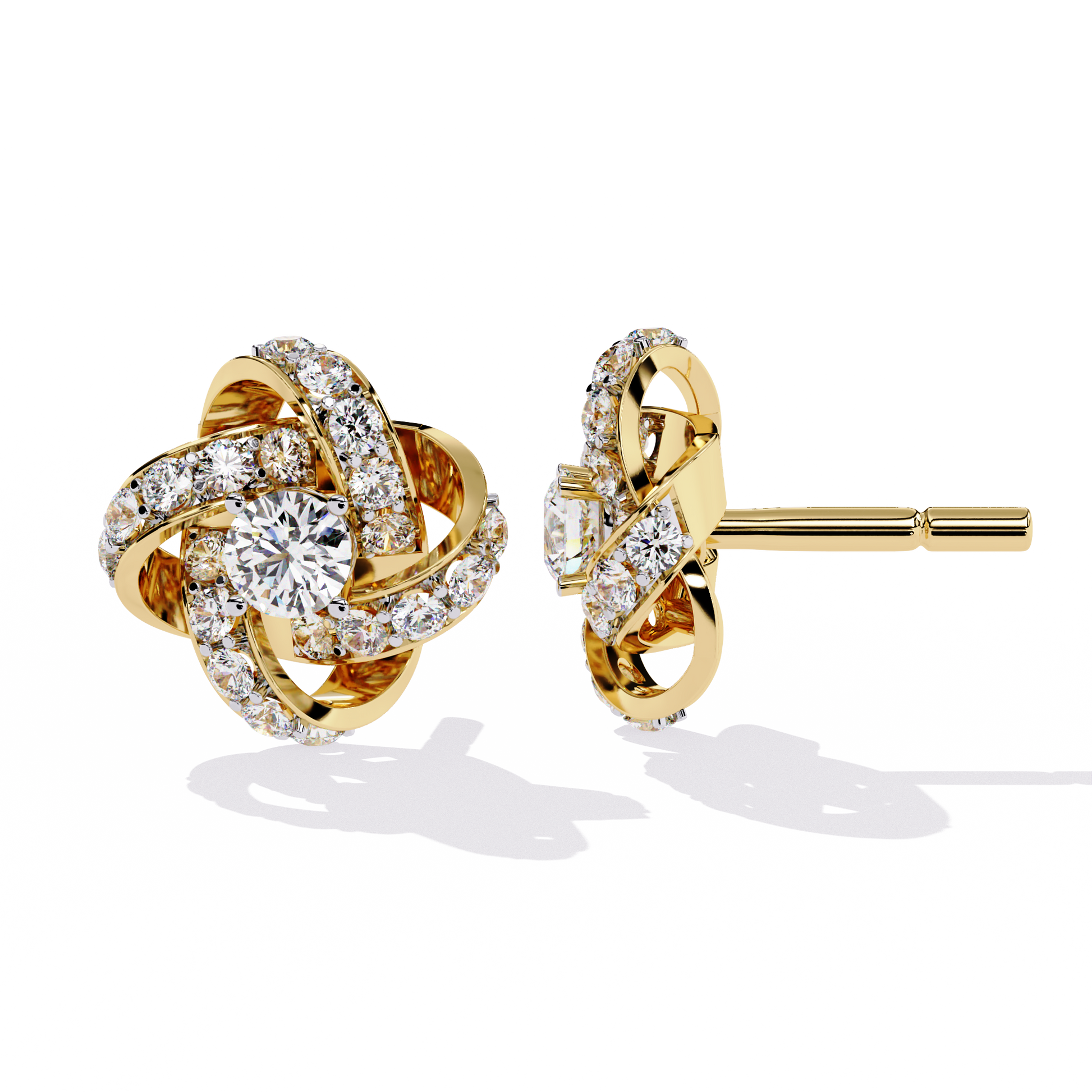 Yellow Gold / Moissanite, Yellow Gold / Lab Grown