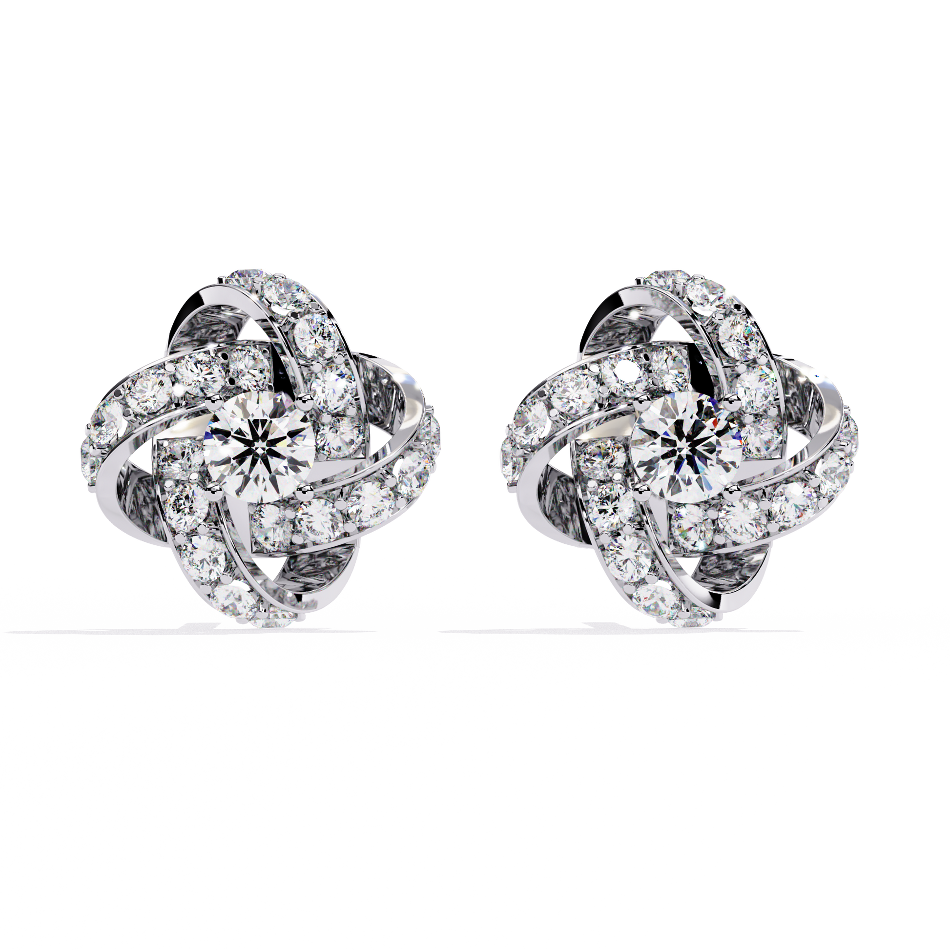 White Gold / Moissanite, White Gold / Lab Grown