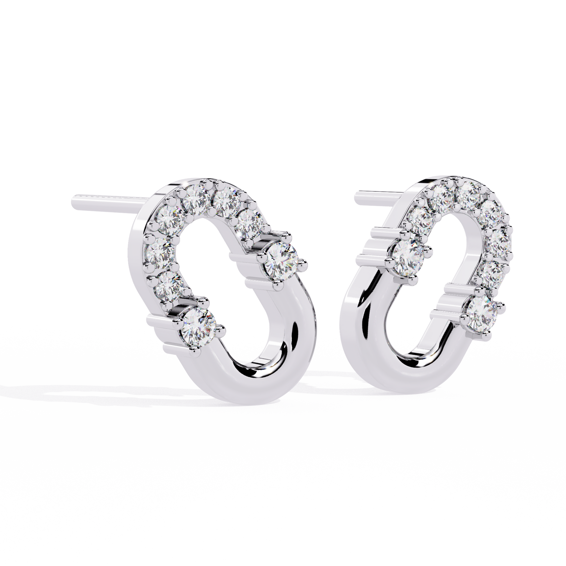 White Gold / Moissanite, White Gold / Lab Grown
