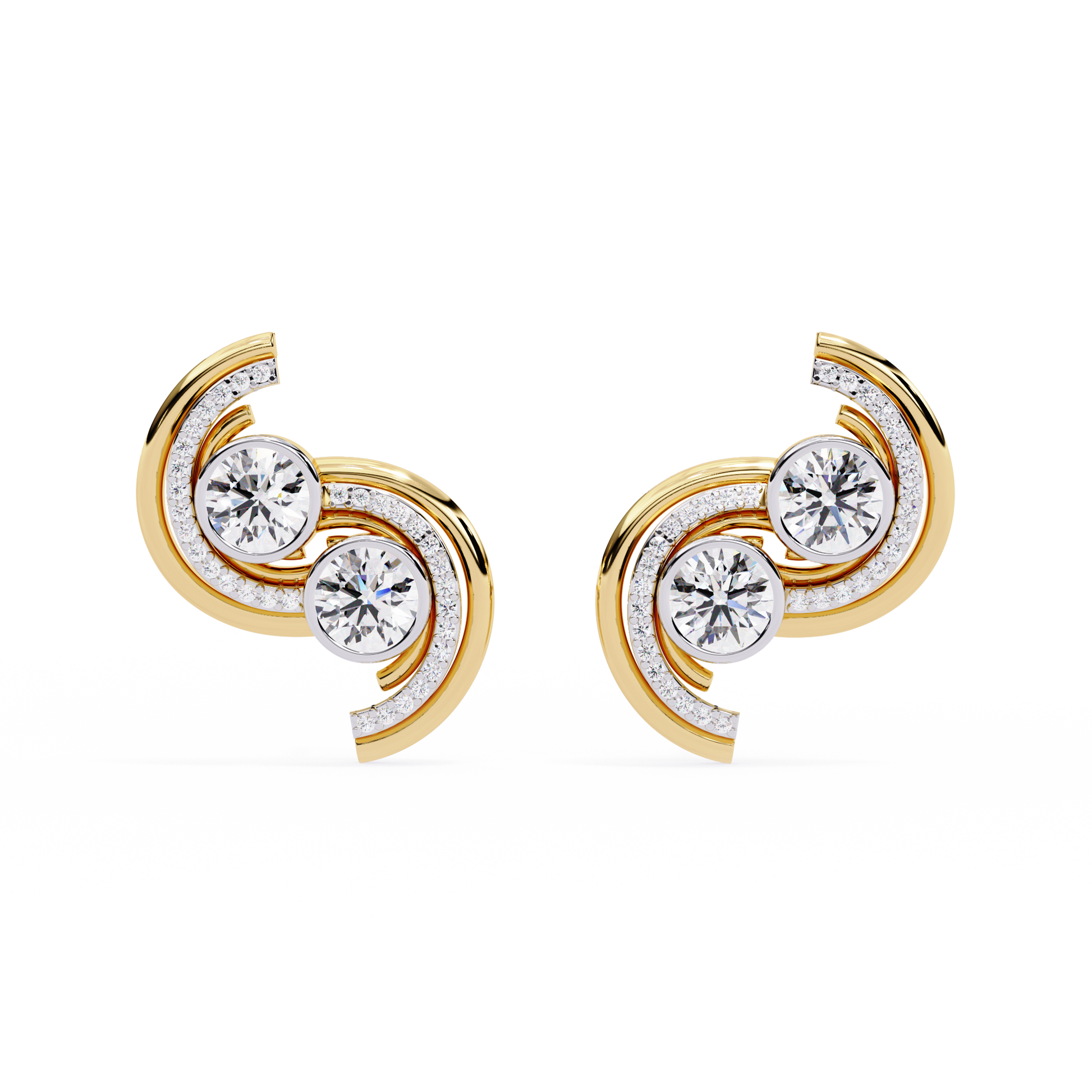 Yellow Gold / Moissanite, Yellow Gold / Lab Grown