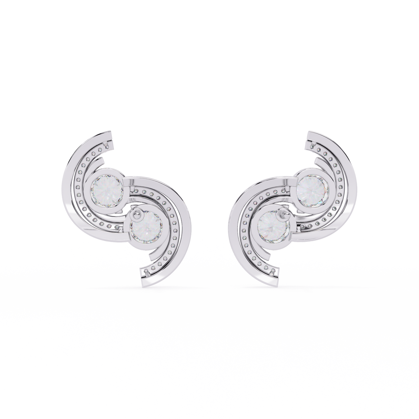 white gold / moissanite, white gold / lab grown