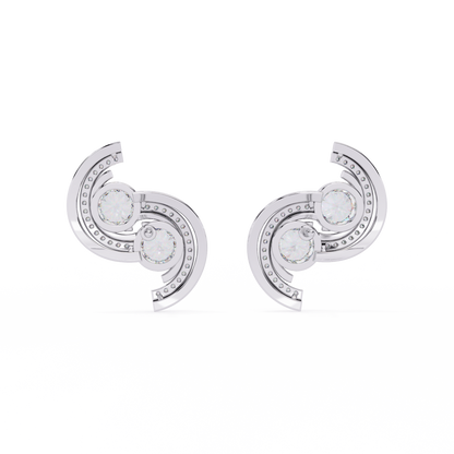 White Gold / Moissanite, White Gold / Lab Grown