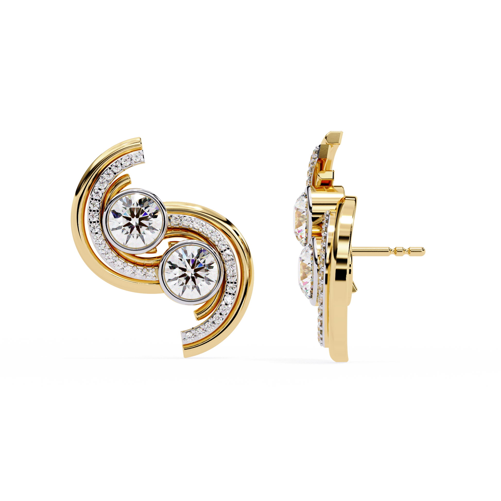 Yellow Gold / Moissanite, Yellow Gold / Lab Grown