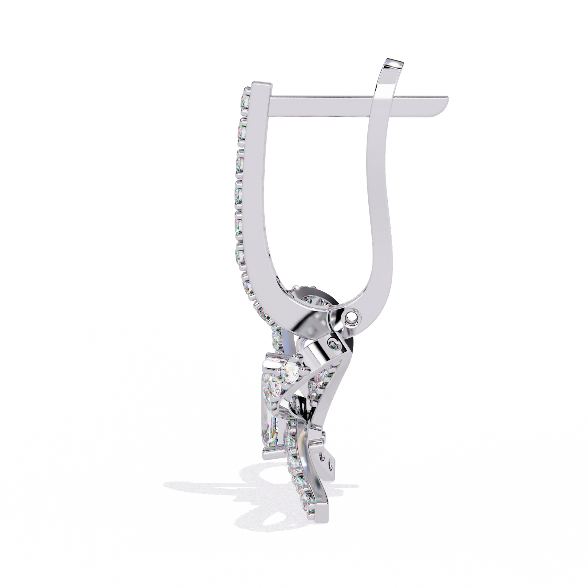 White Gold / Moissanite, White Gold / Lab Grown