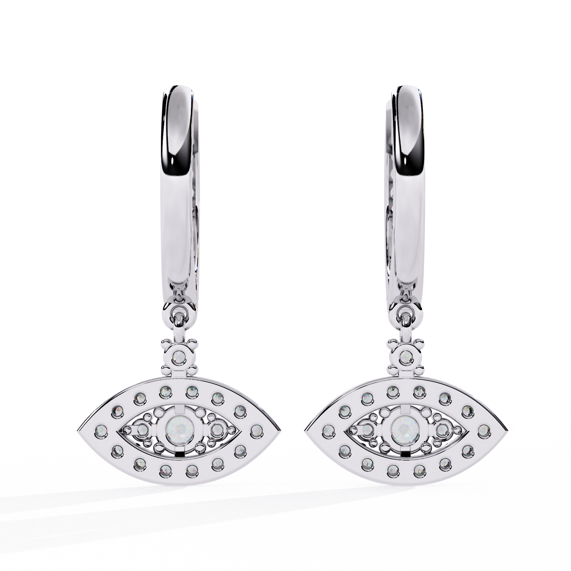 White Gold / Moissanite, White Gold / Lab Grown