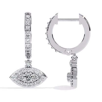 White Gold / Moissanite, White Gold / Lab Grown