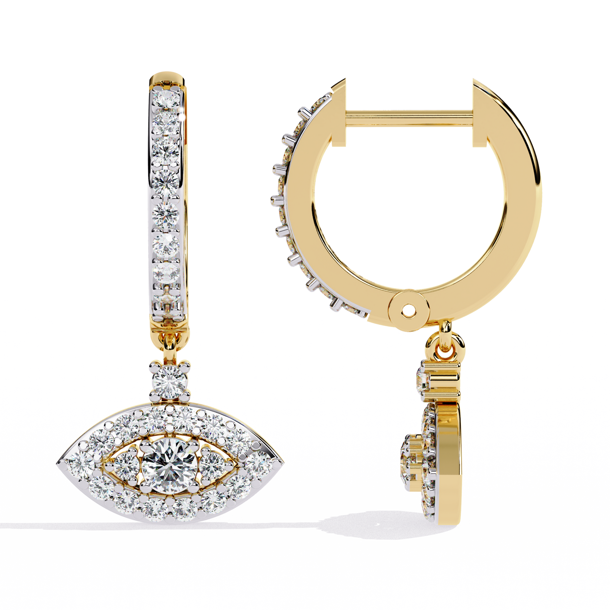 Yellow Gold / Moissanite, Yellow Gold / Lab Grown