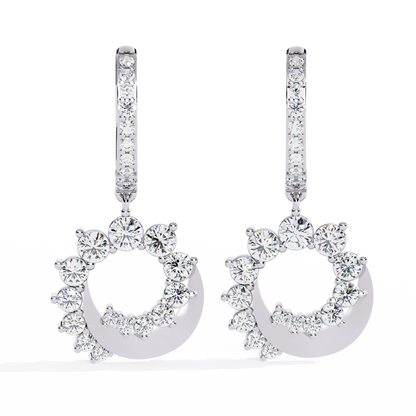 White Gold / Moissanite, White Gold / Lab Grown