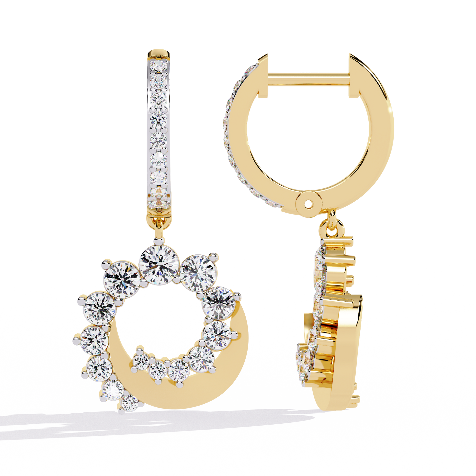 Yellow Gold / Moissanite, Yellow Gold / Lab Grown