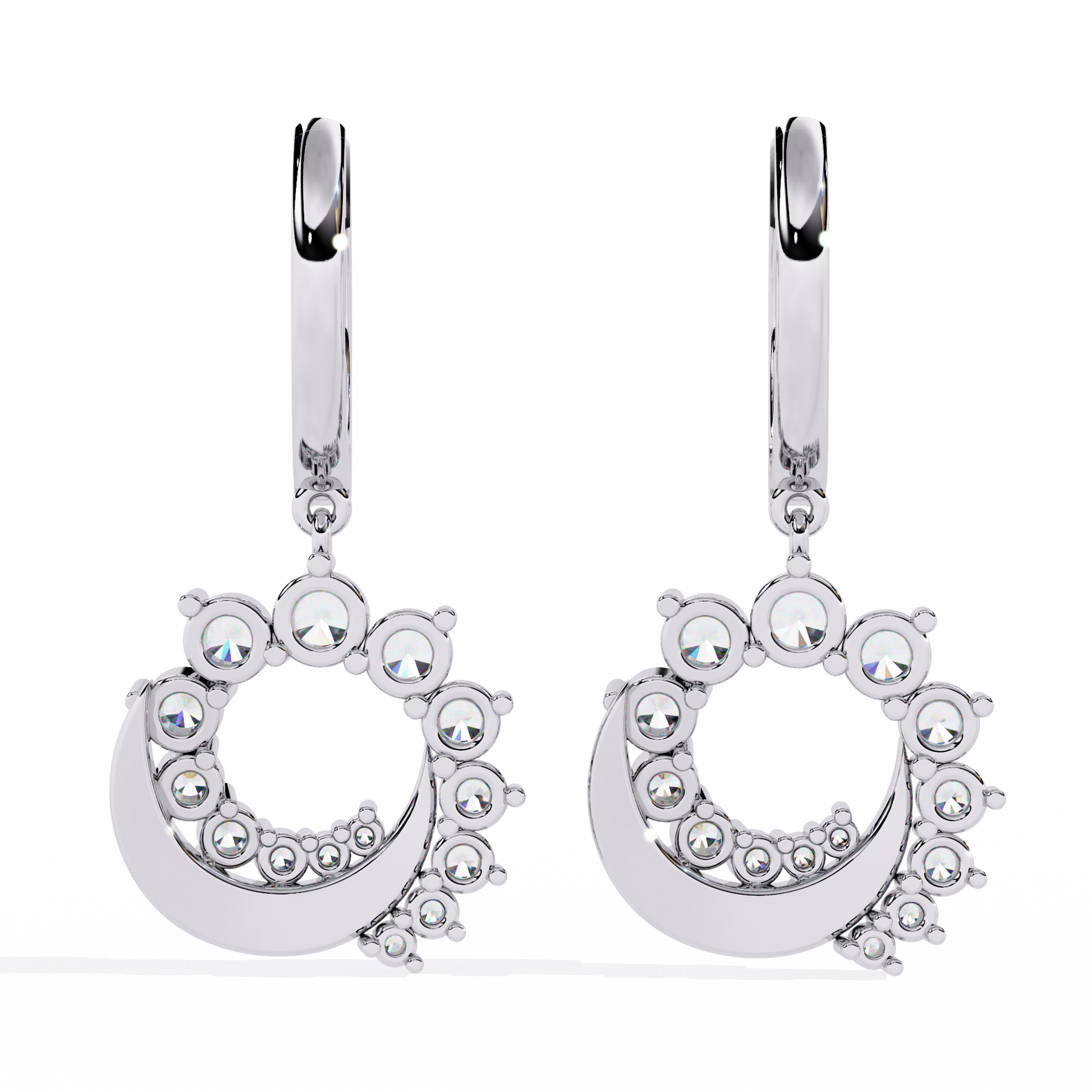 White Gold / Moissanite, White Gold / Lab Grown