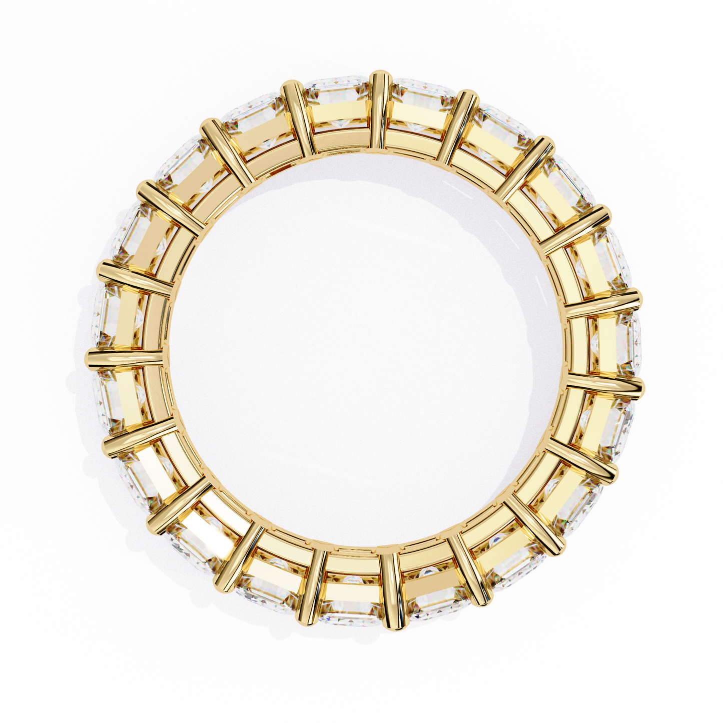 yellow gold / moissanite, yellow gold / lab grown