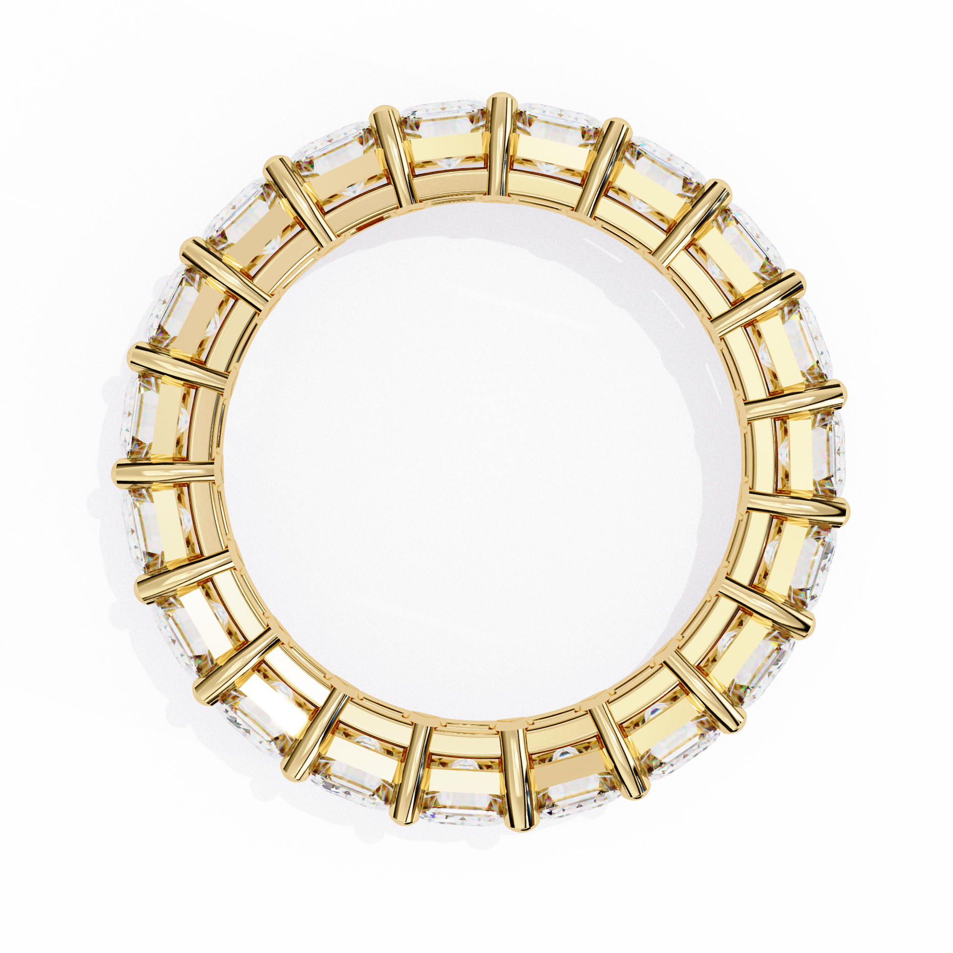 Yellow Gold / Moissanite, Yellow Gold / Lab Grown