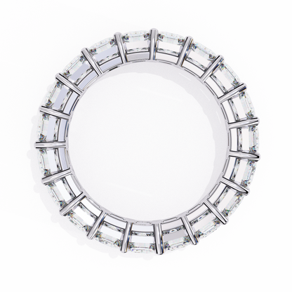 White Gold / Moissanite, White Gold / Lab Grown