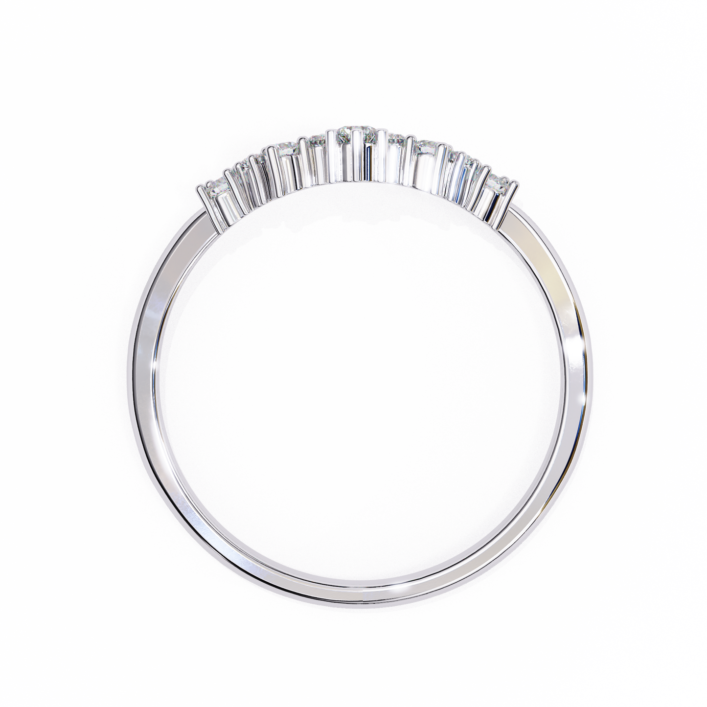 white gold / moissanite, white gold / lab grown