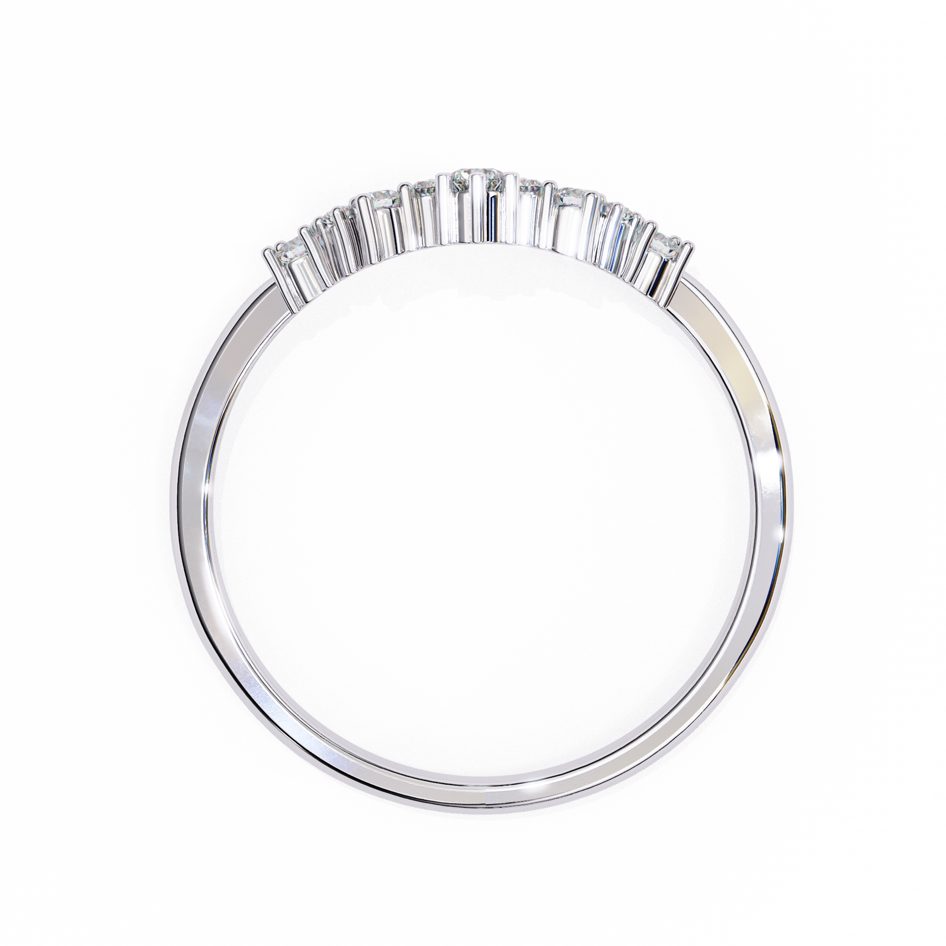 White Gold / Moissanite, White Gold / Lab Grown