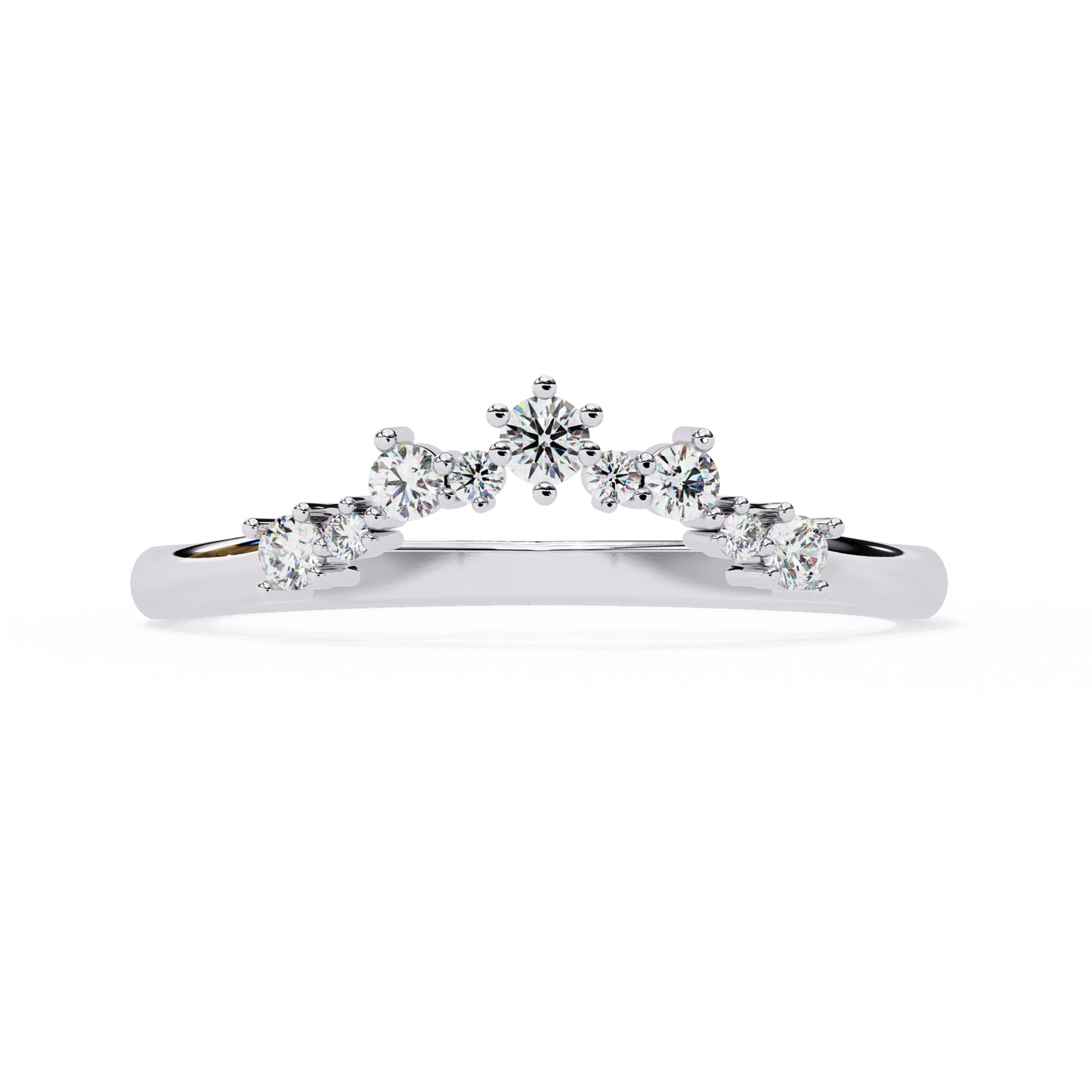 white gold / moissanite, white gold / lab grown