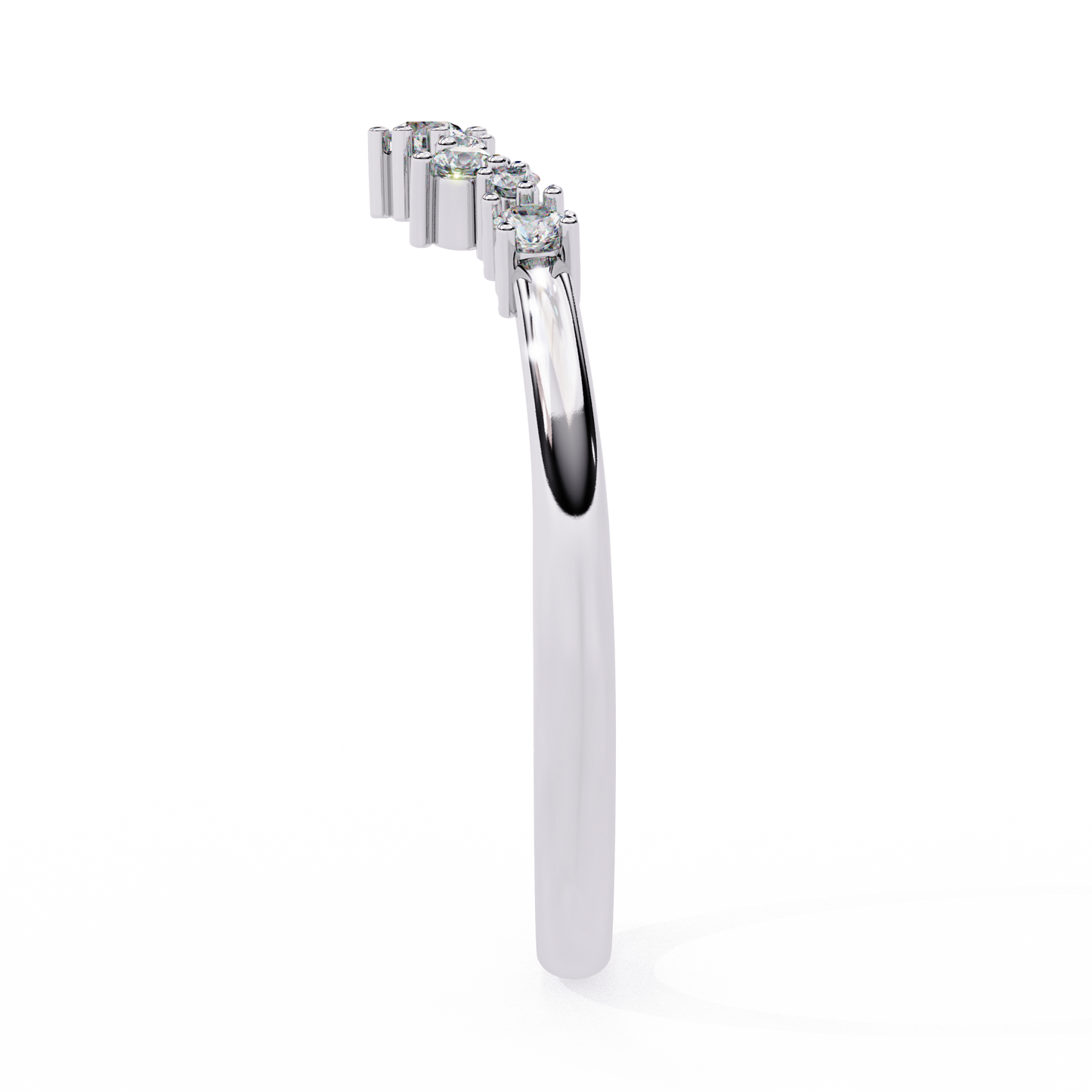 white gold / moissanite, white gold / lab grown