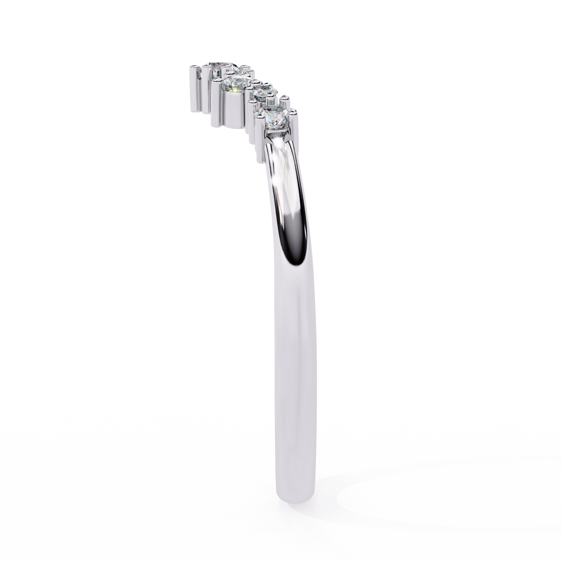 White Gold / Moissanite, White Gold / Lab Grown