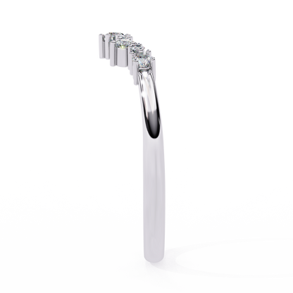 White Gold / Moissanite, White Gold / Lab Grown