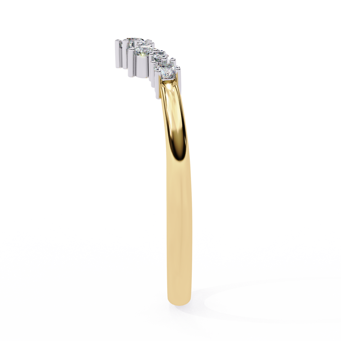 yellow gold / moissanite, yellow gold / lab grown