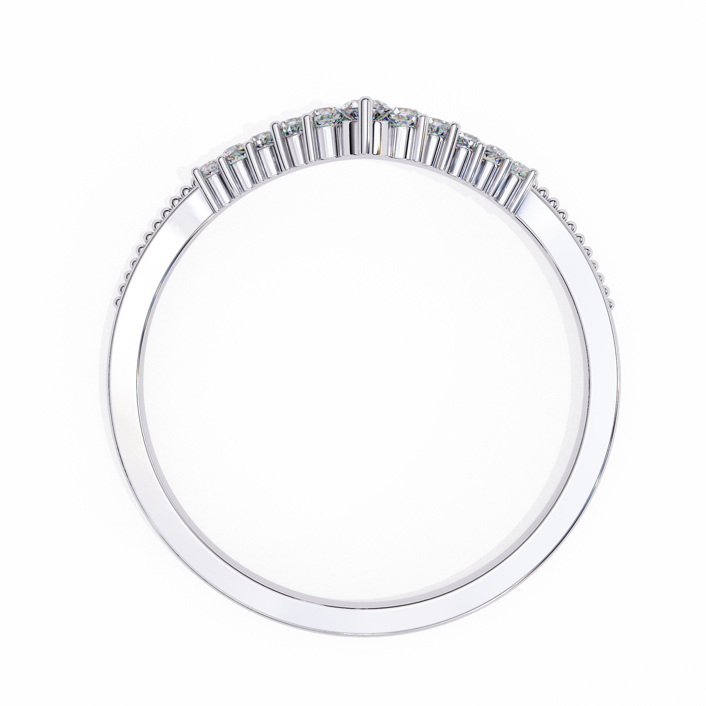 white gold / moissanite, white gold / lab grown