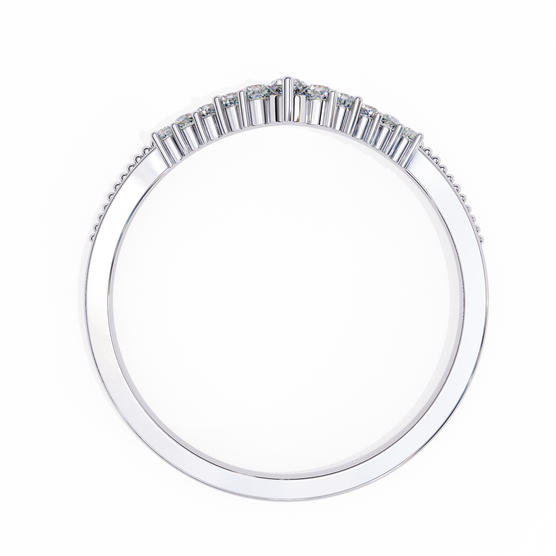 White Gold / Moissanite, White Gold / Lab Grown