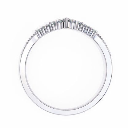 White Gold / Moissanite, White Gold / Lab Grown